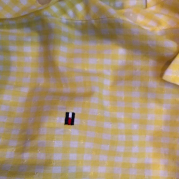 Tommy Hilfiger, Yellow and White Gingham, Sleeveless, Shirt Dress, Size: 8, NWOT - Picture 6 of 13